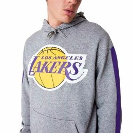 Polar com Capuz Unissexo New Era LA Lakers NBA Colour Block Cinzento