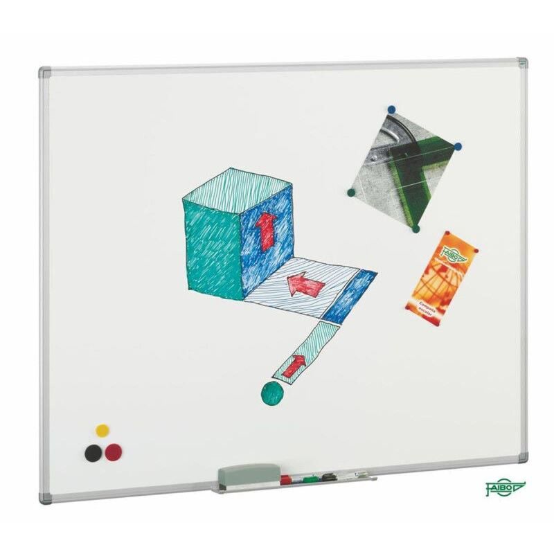 Faibo|Quadro magnético Faibo 122 x 100 cm Alumínio Aço Branco Prateado