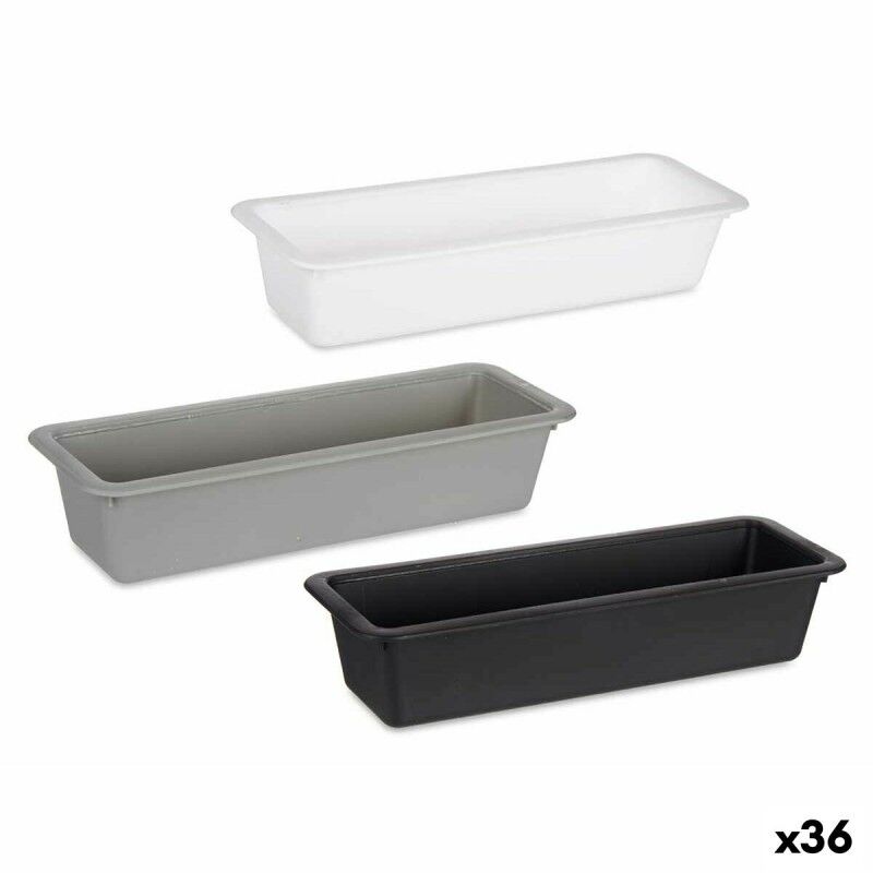 Kinvara|Organizador de Talheres Kinvara CN18819 Branco Preto Borracha natural Polipropileno 8,5 x 5 x 24 cm (36 Unidades)