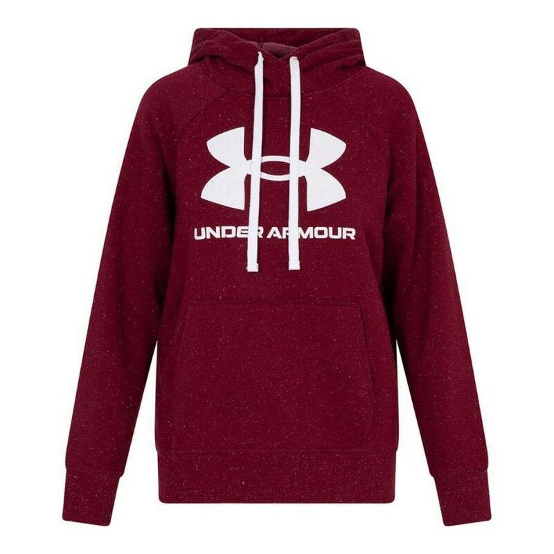 Under Armour|Polar com Capuz Mulher Under Armour Fleece Rival Vermelho Vermelho Escuro Under Armour|Polar com Capuz Mulher Under Armour Fleece Rival Vermelho Vermelho Escuro
