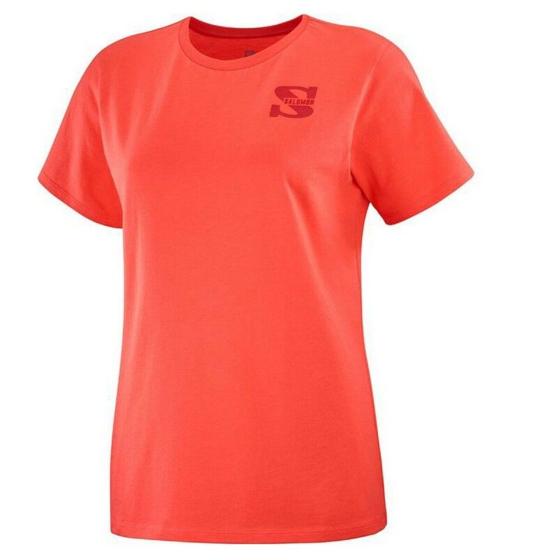 Salomon|Camisola de Manga Curta Homem Salomon Outlife Small Logo Laranja Salomon|Camisola de Manga Curta Homem Salomon Outlife Small Logo Laranja