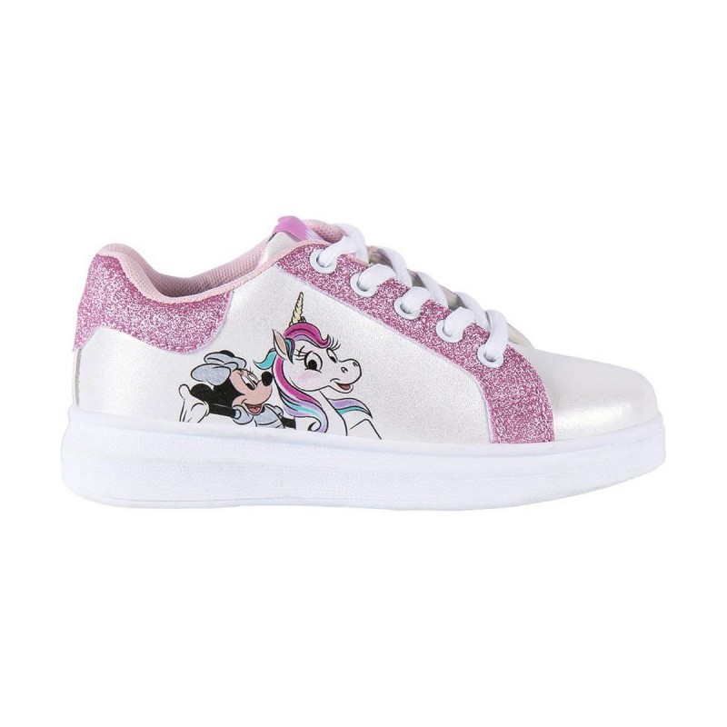 Sapatilhas de Desporto Infantis Minnie Mouse Fantasia Cor de Rosa Branco