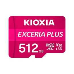 Cartão de Memória Micro SD com Adaptador Kioxia PLUS UHS-I C10 R98 512 GB