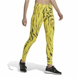Leggings de Desporto de Mulher Adidas Future Icons Animal-Print Amarelo