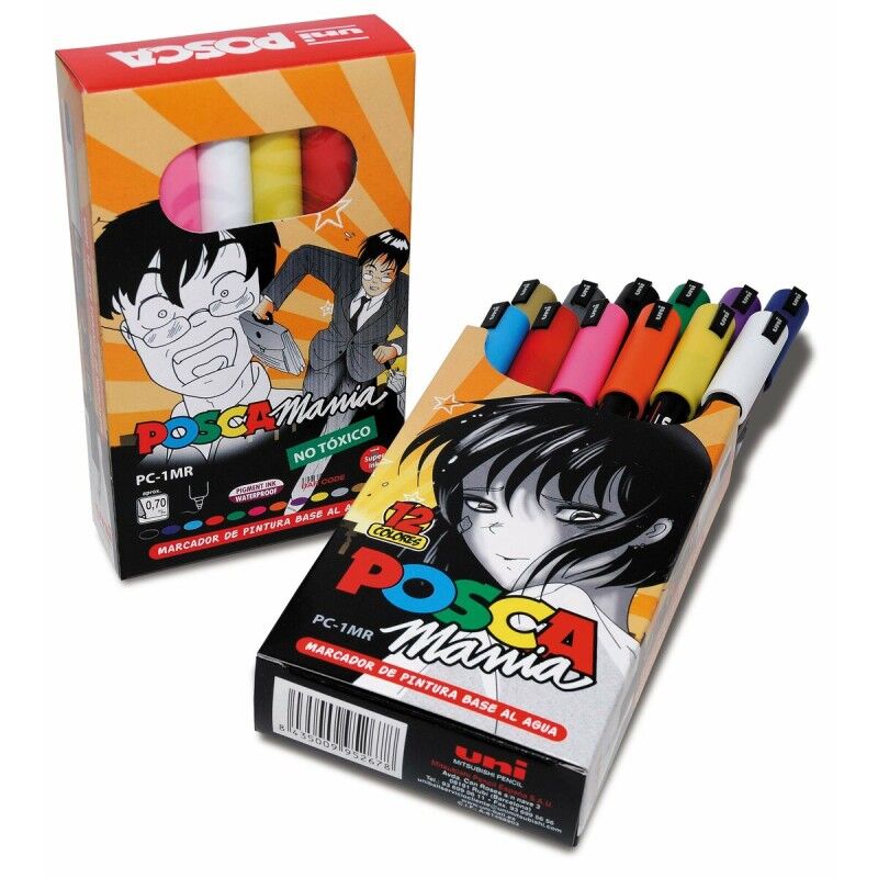 Uni-Ball|Conjunto de Marcadores Uni-Ball Posca Mania PC-1MR Multicolor Uni-Ball|Conjunto de Marcadores Uni-Ball Posca Mania PC-1MR Multicolor