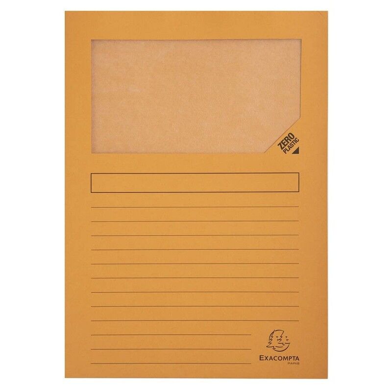 Exacompta|Conjunto de subpastas Exacompta Forever Laranja A4 Janela transparente 100 Peças Exacompta|Conjunto de subpastas Exacompta Forever Laranja A4 Janela transparente 100 Peças