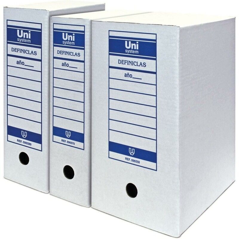 Unipapel|Caixa de Arquivo Unipapel Unisystem Definiclas Branco A3