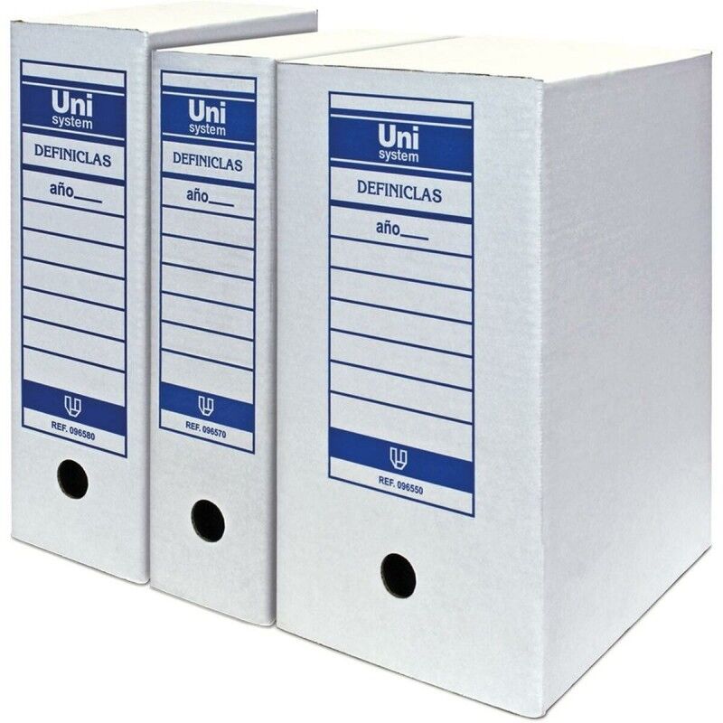 Unipapel|Caixa de Arquivo Unipapel Unisystem Definiclas Branco Din A4 Unipapel|Caixa de Arquivo Unipapel Unisystem Definiclas Branco Din A4