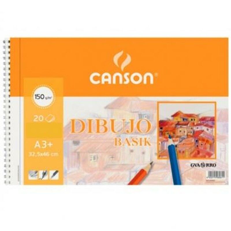 Canson|Almofada de desenho Canson Basik Liso Microperfurado 150 g 20 Folhas 10 Unidades Espiral (32,5 x 46 cm) Canson|Almofada de desenho Canson Basik Liso Microperfurado 150 g 20 Folhas 10 Unidades Espiral (32,5 x 46 cm)