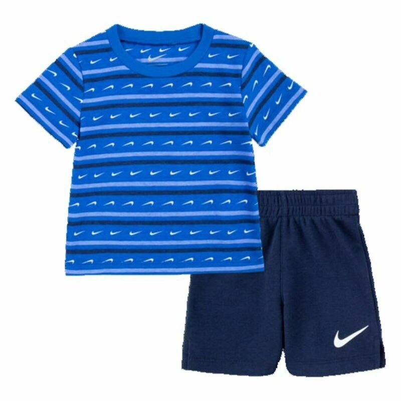 Nike|Conjunto de Desporto para Bebé Nike Swoosh Stripe Azul Nike|Conjunto de Desporto para Bebé Nike Swoosh Stripe Azul