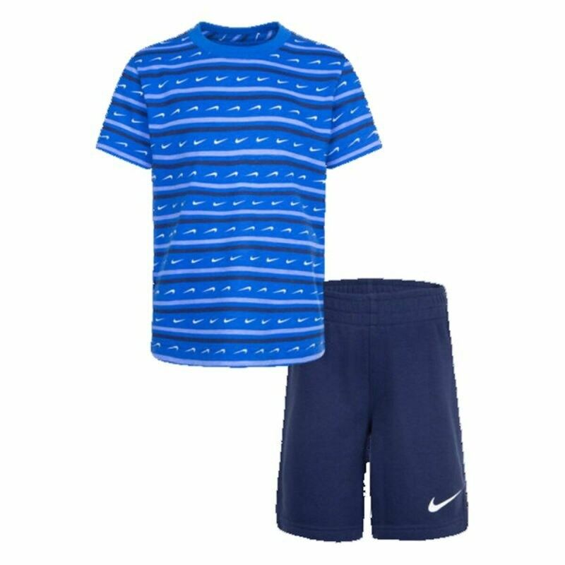 Nike|Conjunto Desportivo para Crianças Nike Swoosh Stripe Azul Nike|Conjunto Desportivo para Crianças Nike Swoosh Stripe Azul