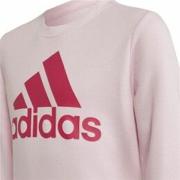 Adidas|Camisola sem Capuz Menina Adidas Essentials Rosa Claro