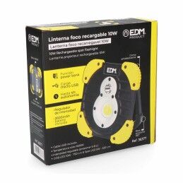 EDM Product|Lanterna LED EDM 36377 XL Amarelo Preto 15 W 250 Lm 750 Lm Foco Recarregável