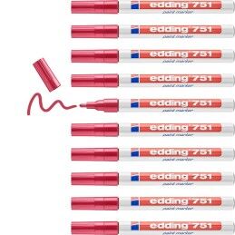 Edding|Rotulador permanente Edding 751 Vermelho (10 Unidades)