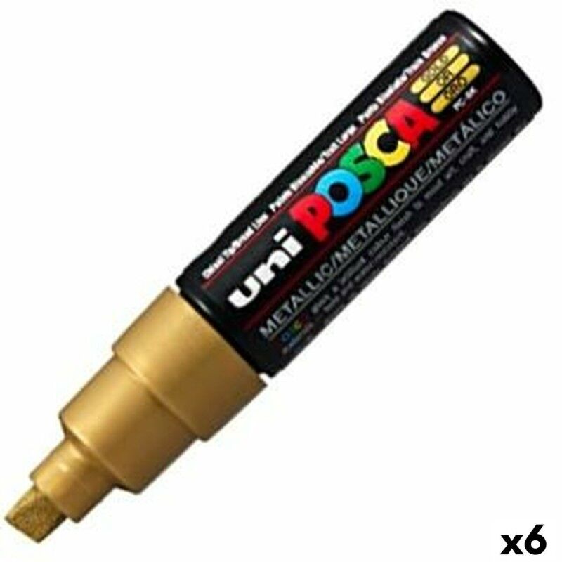 POSCA|Rotuladores POSCA PC-8K Dourado 6 Unidades POSCA|Rotuladores POSCA PC-8K Dourado 6 Unidades