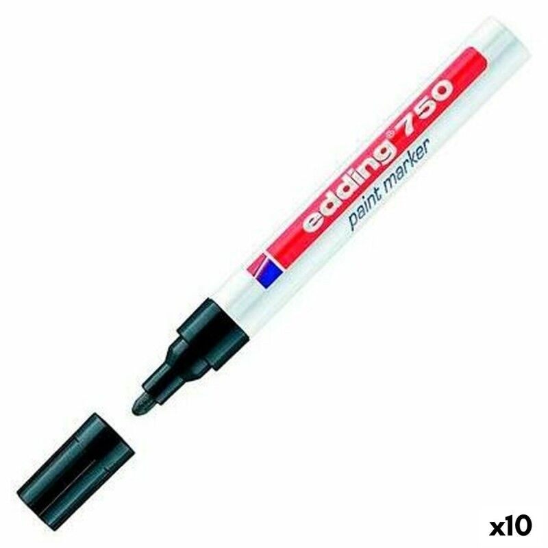 Edding|Rotulador permanente Edding 750 Preto (10 Unidades) Edding|Rotulador permanente Edding 750 Preto (10 Unidades)