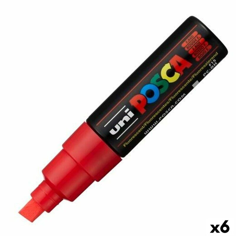 POSCA|Rotuladores POSCA PC-8K Vermelho (6 Unidades) POSCA|Rotuladores POSCA PC-8K Vermelho (6 Unidades)