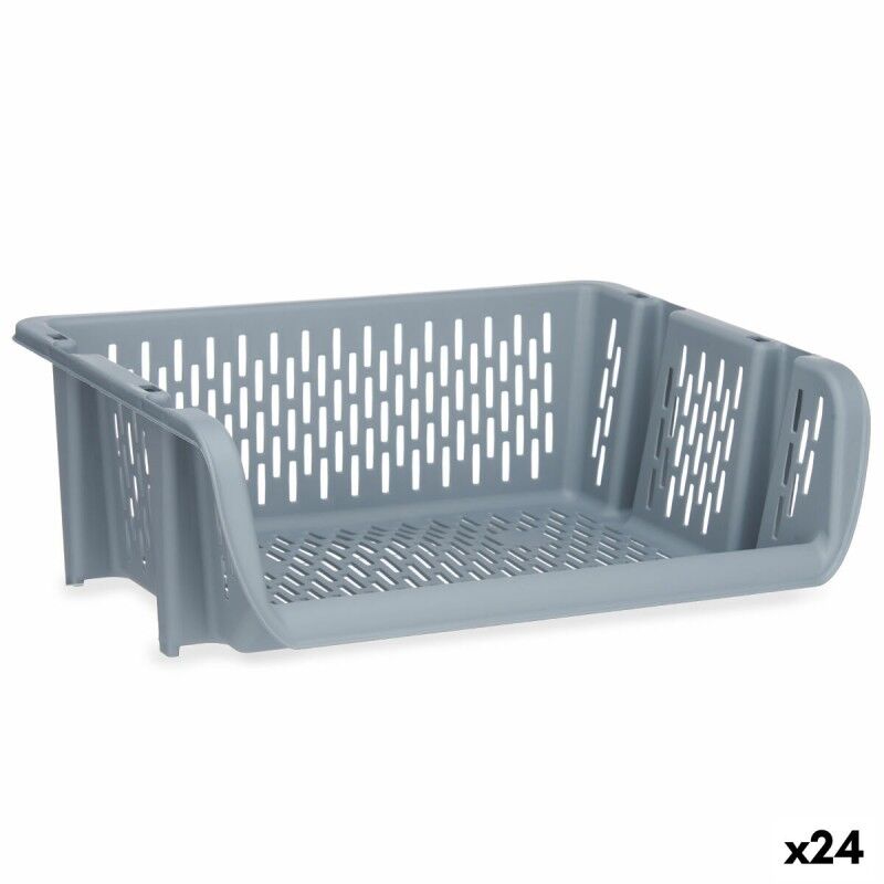 Kinvara|Cesta para verduras Kinvara Q-SHELF-2 Cinzento Polipropileno 30 x 13,5 x 38,7 cm (24 Unidades) Kinvara|Cesta para verduras Kinvara Q-SHELF-2 Cinzento Polipropileno 30 x 13,5 x 38,7 cm (24 Unidades)