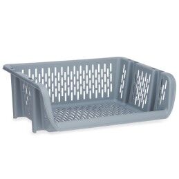 Kinvara|Cesta para verduras Kinvara Q-SHELF-2 Cinzento Polipropileno 30 x 13,5 x 38,7 cm (24 Unidades)