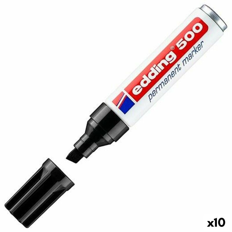 Edding|Rotulador permanente Edding 500 Preto (10 Unidades) Edding|Rotulador permanente Edding 500 Preto (10 Unidades)