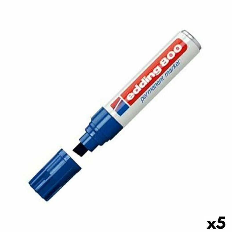 Edding|Rotulador permanente Edding 800 Azul (5 Unidades) Edding|Rotulador permanente Edding 800 Azul (5 Unidades)