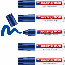 Edding|Rotulador permanente Edding 800 Azul (5 Unidades)