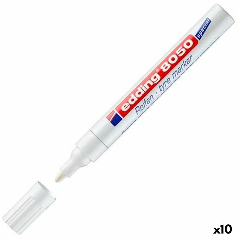 Edding|Rotulador permanente Edding E-8050 Tyre Marker Branco (10 Unidades)