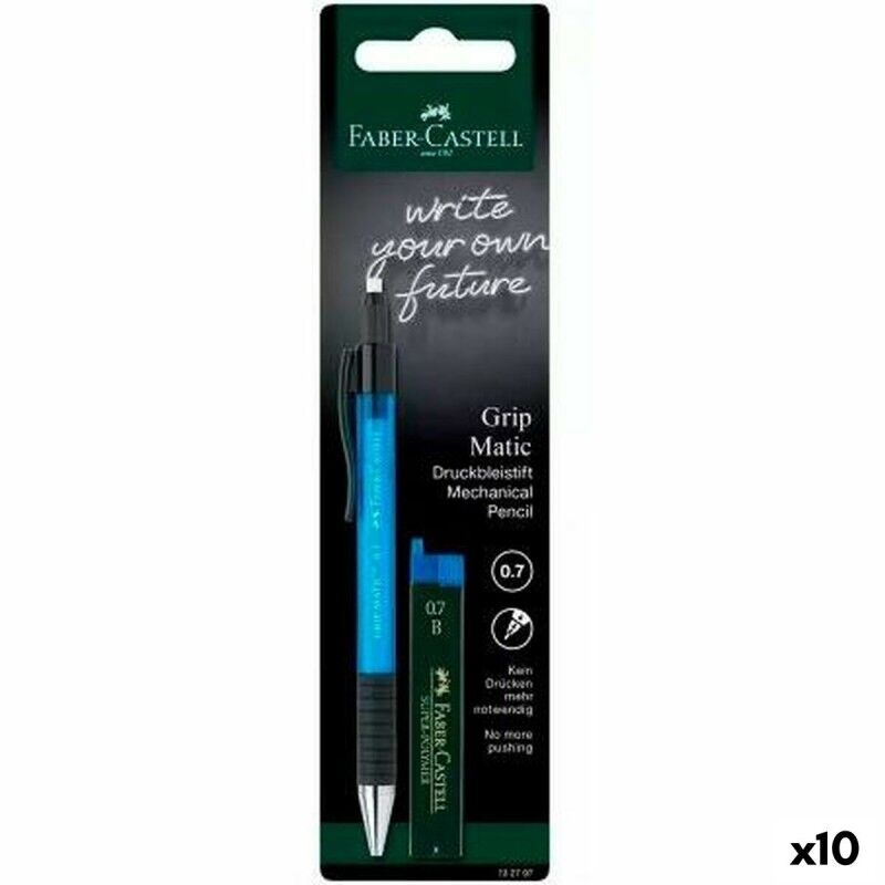 Faber-Castell|Porta-minas Faber-Castell Grip Matic Azul 0,7 mm (10 Unidades) Faber-Castell|Porta-minas Faber-Castell Grip Matic Azul 0,7 mm (10 Unidades)
