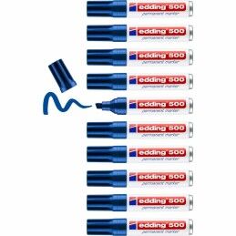 Edding|Rotulador permanente Edding 500 Azul (10 Unidades)