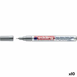 Edding|Rotulador permanente Edding 780 Prateado (10 Unidades)