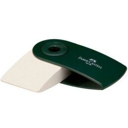 Faber-Castell|Borracha Faber-Castell Sleeve Mini Capa Verde (12 Unidades)