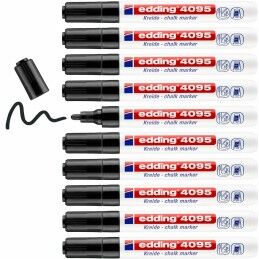 Edding|Marcadores de giz líquido Edding 4095 Preto (10 Unidades)