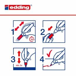 Edding|Marcadores de giz líquido Edding 4095 Vermelho (10 Unidades)