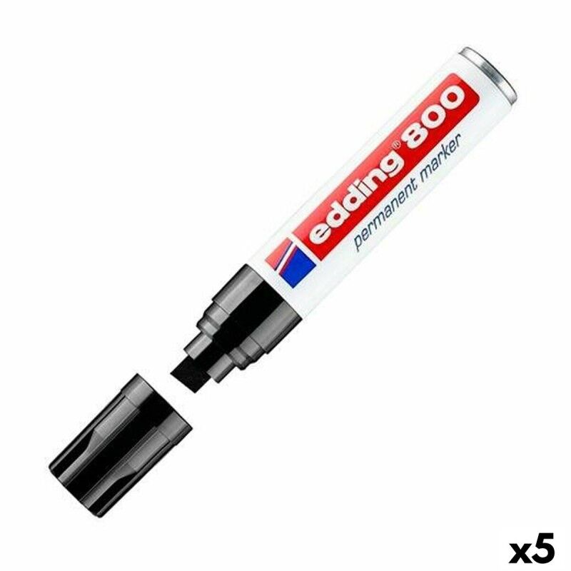 Edding|Rotulador permanente Edding 800 Preto (5 Unidades) Edding|Rotulador permanente Edding 800 Preto (5 Unidades)