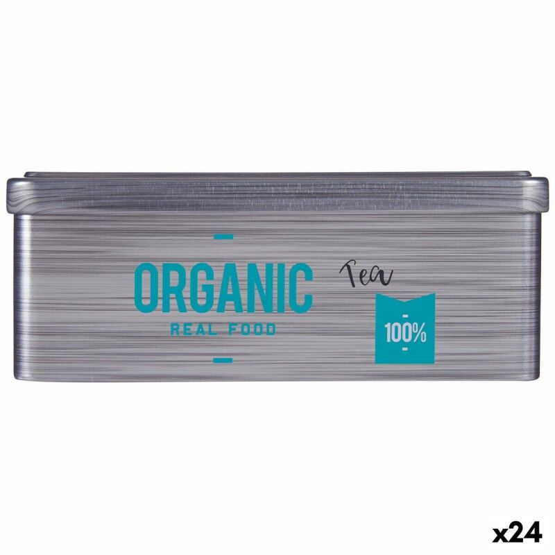 Kinvara|Caixa para Infusões Kinvara Organic Tea Cinzento Folha de Flandres 11 x 7,1 x 18 cm (24 Unidades) Kinvara|Caixa para Infusões Kinvara Organic Tea Cinzento Folha de Flandres 11 x 7,1 x 18 cm (24 Unidades)