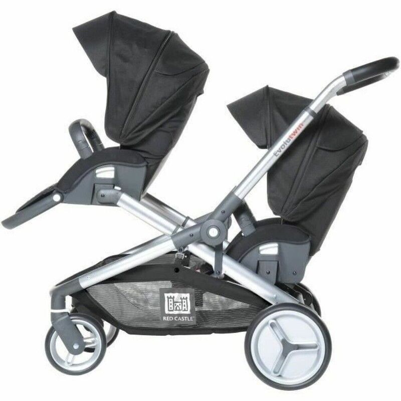 RED CASTLE|Carrinho de passeio para bebê RED CASTLE Evolutwin Preto