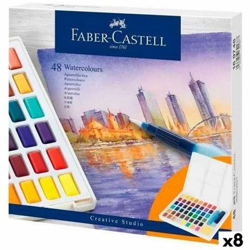 Faber-Castell|Conjunto de Pintura Aguarela Faber-Castell Creative Studio (8 Unidades) Faber-Castell|Conjunto de Pintura Aguarela Faber-Castell Creative Studio (8 Unidades)