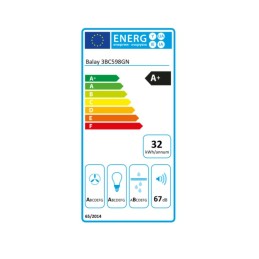 Extrator Convencional Balay 3BC598GN 90 cm 840 m3/h 55 dB 163W