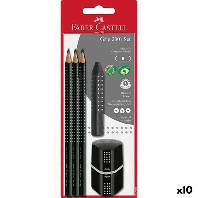 Faber-Castell|Conjunto de Lápis Faber-Castell Preto (5 Unidades) (10 Unidades) Faber-Castell|Conjunto de Lápis Faber-Castell Preto (5 Unidades) (10 Unidades)