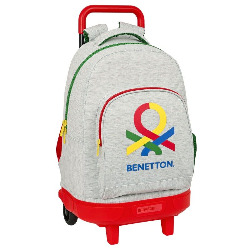 Benetton|Mochila Escolar com Rodas Benetton Pop Cinzento (33 x 45 x 22 cm) Benetton|Mochila Escolar com Rodas Benetton Pop Cinzento (33 x 45 x 22 cm)