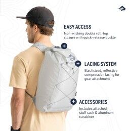 Sea to Summit|Mochila de montanha Sea to Summit Ultra-Sil Dry Day Pack Azul Prateado 22 L