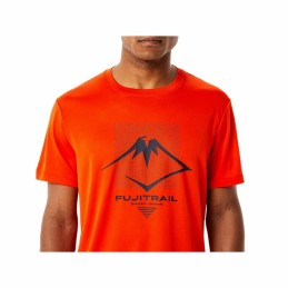 Camisola de Manga Curta Homem Asics FUJITRAIL Laranja