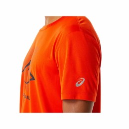 Camisola de Manga Curta Homem Asics FUJITRAIL Laranja