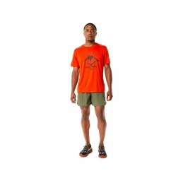 Camisola de Manga Curta Homem Asics FUJITRAIL Laranja