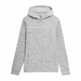 Polar com Capuz Mulher 4F Fleece Cinzento