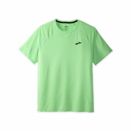 Camisola de Manga Curta Homem Brooks Atmosphere 2.0 Verde limão