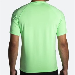 Camisola de Manga Curta Homem Brooks Atmosphere 2.0 Verde limão