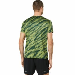 Camisola de Manga Curta Homem Asics Core All Over Print Ss Verde