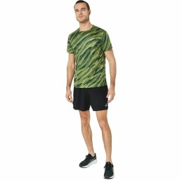 Camisola de Manga Curta Homem Asics Core All Over Print Ss Verde