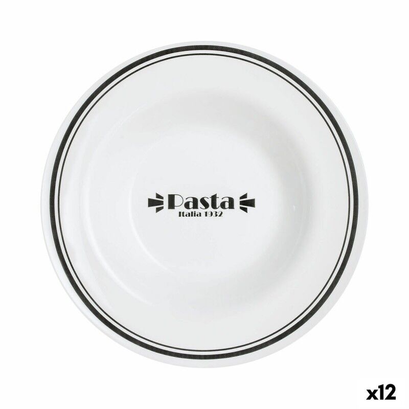 Luminarc|Prato para Massa Luminarc Friends Time Bistro Branco/Preto Vidro 28,5 cm (12 Unidades) Luminarc|Prato para Massa Luminarc Friends Time Bistro Branco/Preto Vidro 28,5 cm (12 Unidades)